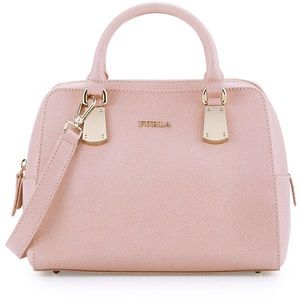 New Furla Scarlett Small Leather Satchel Bag